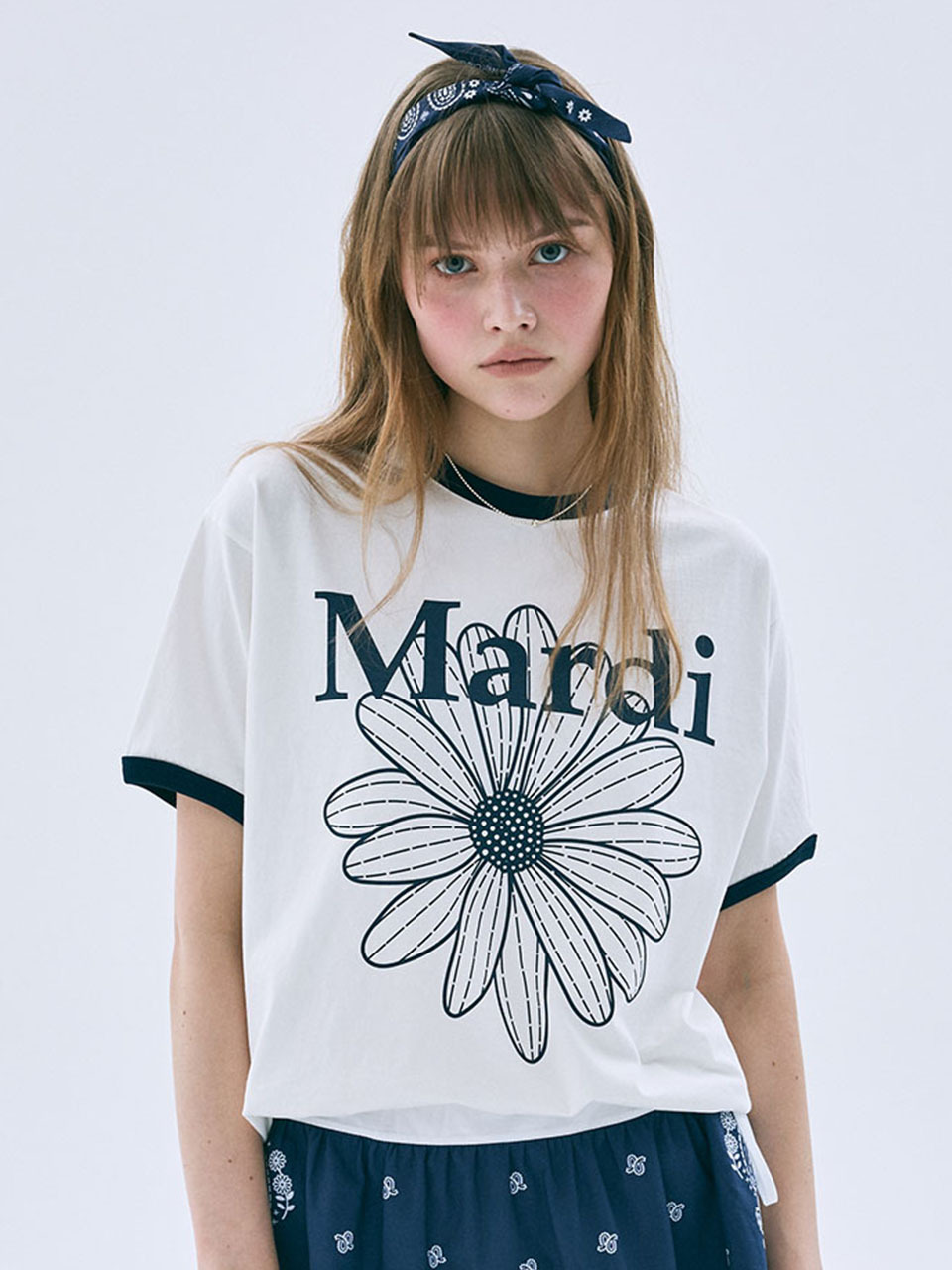 Mardi Mercredi RINGER TSHIRT FLOWERMARDI