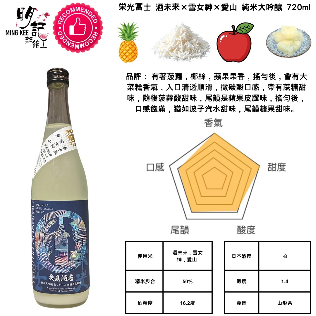 栄光冨士 酒未来×雪女神×愛山 720ml