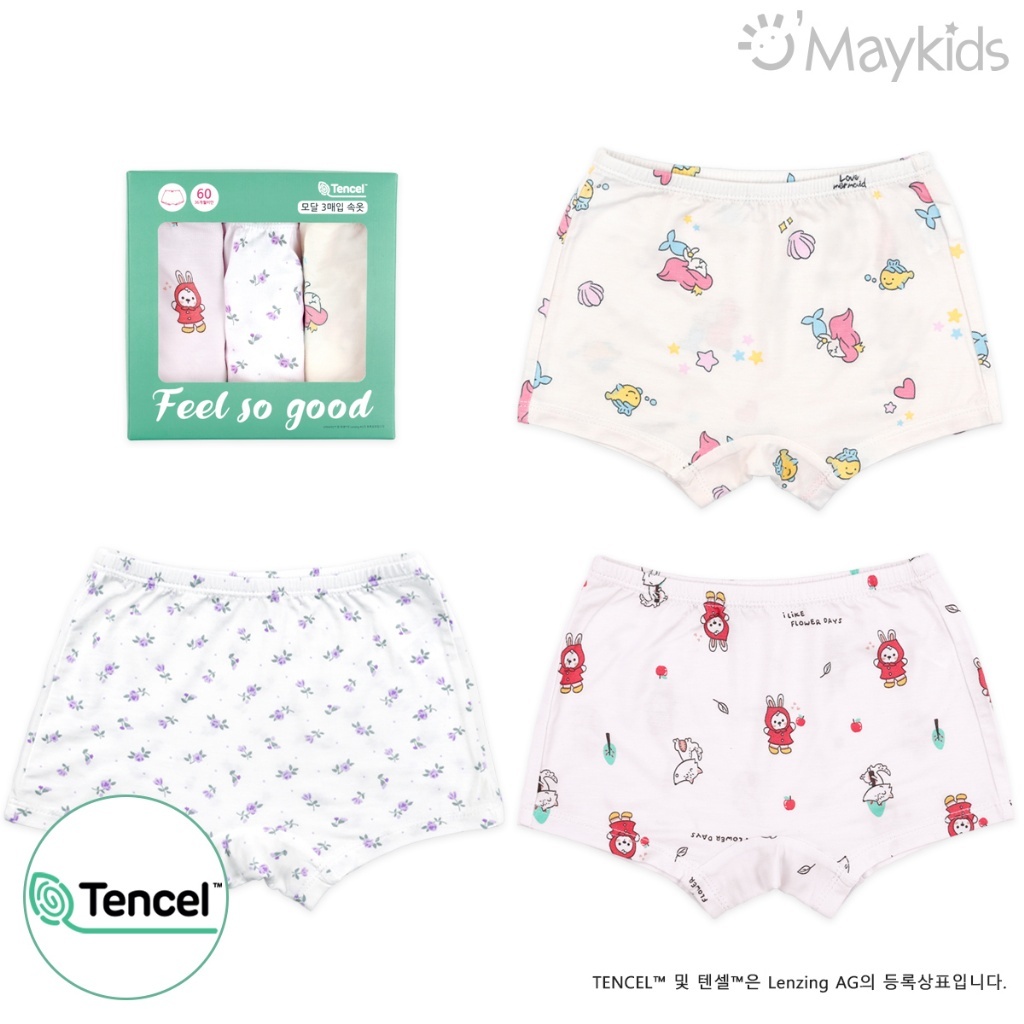 韓國🇰🇷Maykids 珊瑚甜心女孩平口內褲
