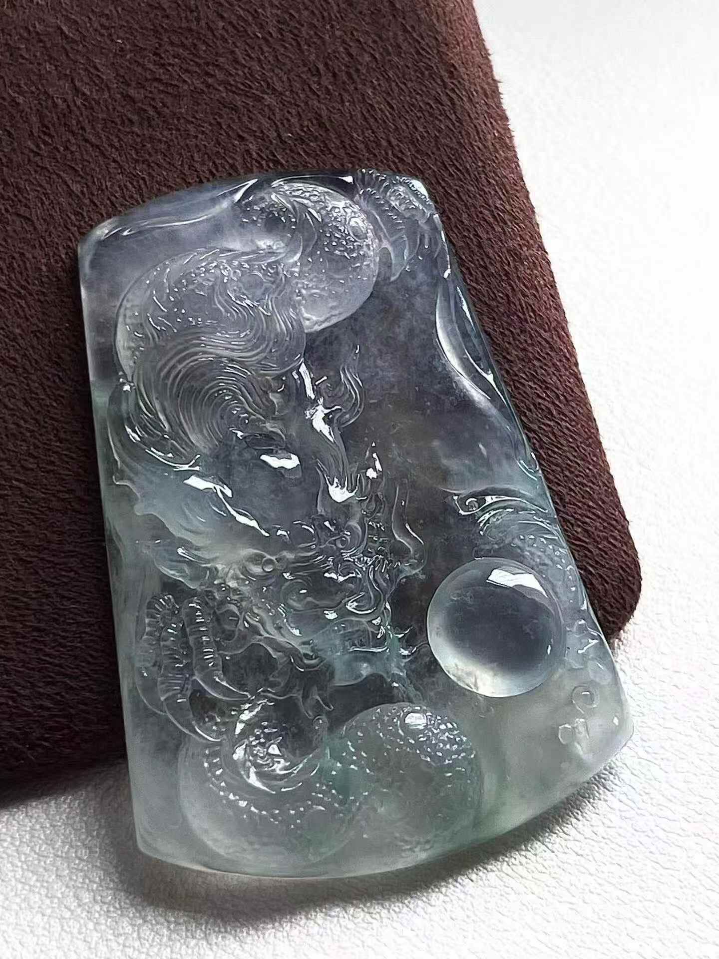 翡翠龍牌,天然翡翠A玉, 緬甸玉, Jade, Jadeite