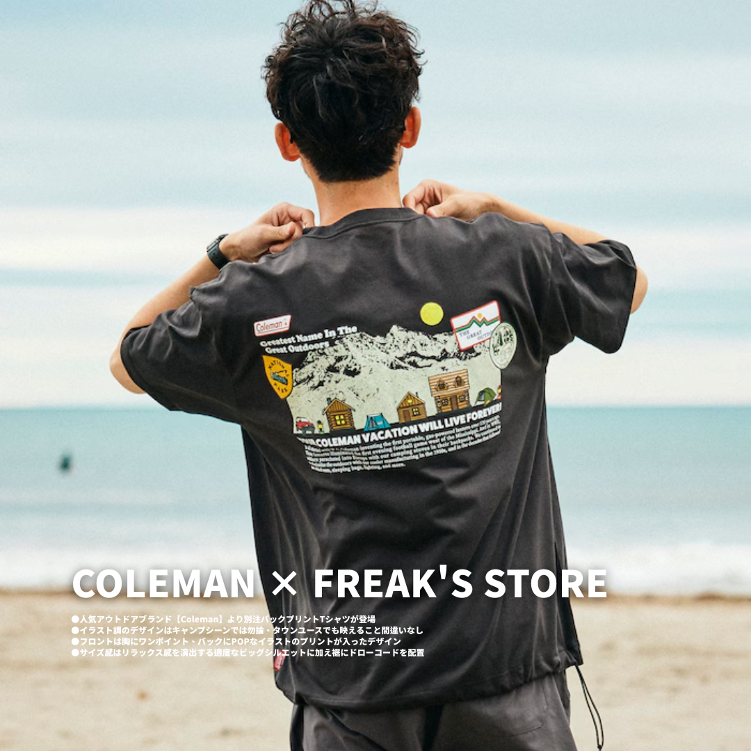 "代購" Coleman × FREAK'S STORE 聯名別注款 Snowy Mountain 雪山 短T