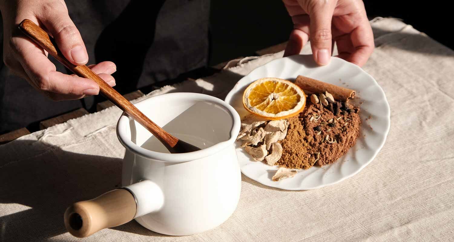 端起原料-準備煮可可