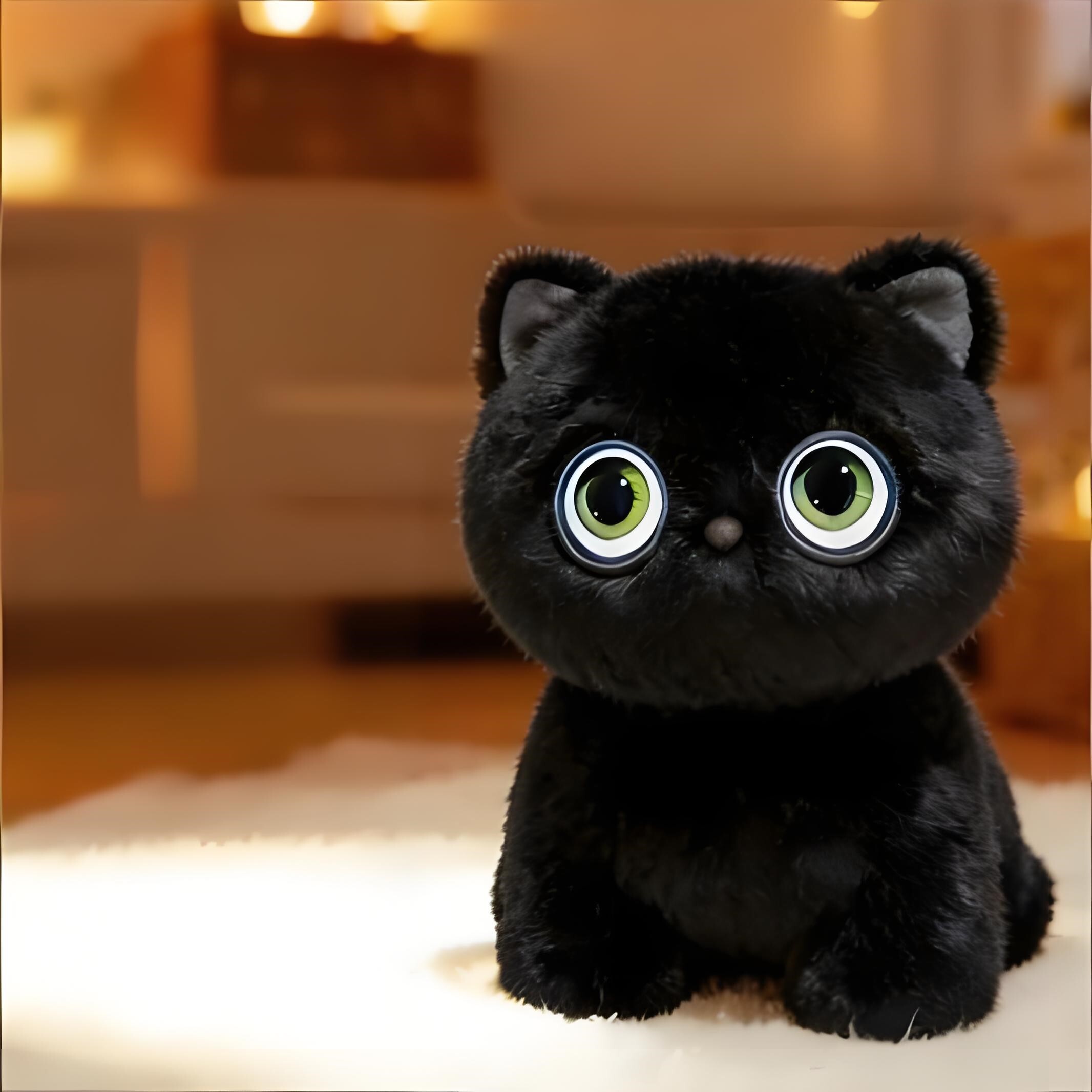 ai智慧對話電子寵物 (站姿黑猫)