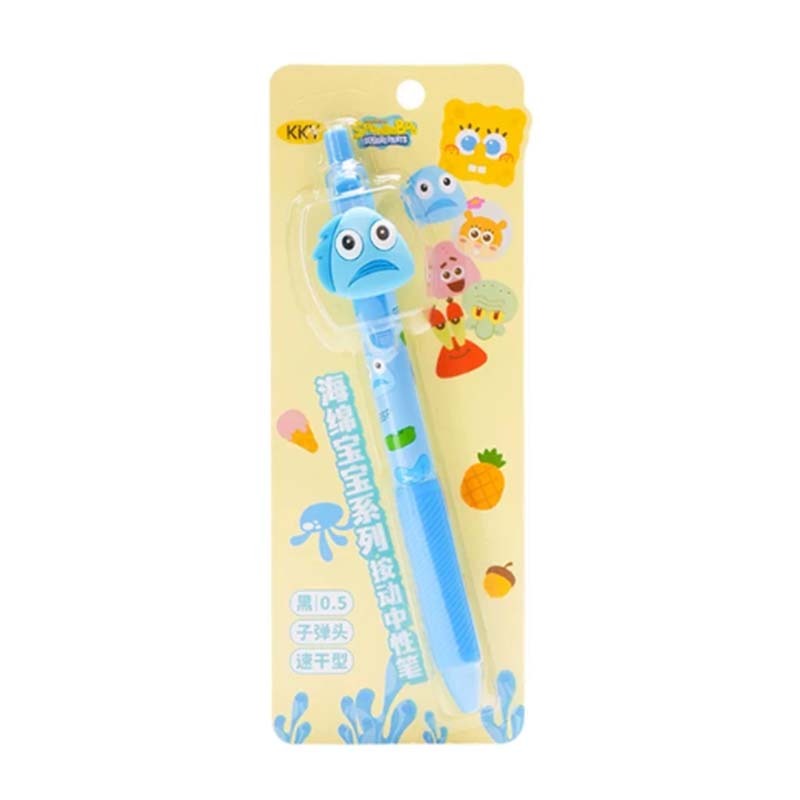 KKV x 海綿寶寶形象授權按動中性筆 醜魚 藍色 6920930374016 [台灣現貨]