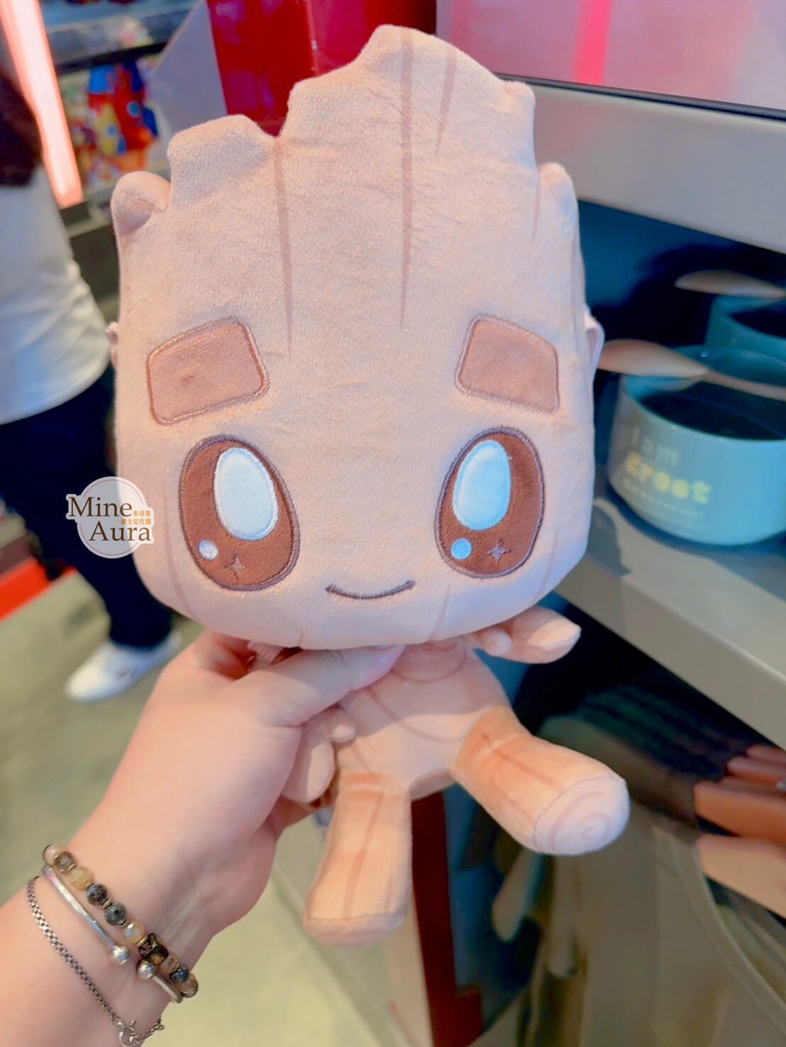 Q版 格魯特 Groot 絨毛娃娃 造型 斜背 小包 星際異攻隊 漫威 Marvel -香港迪士尼樂園