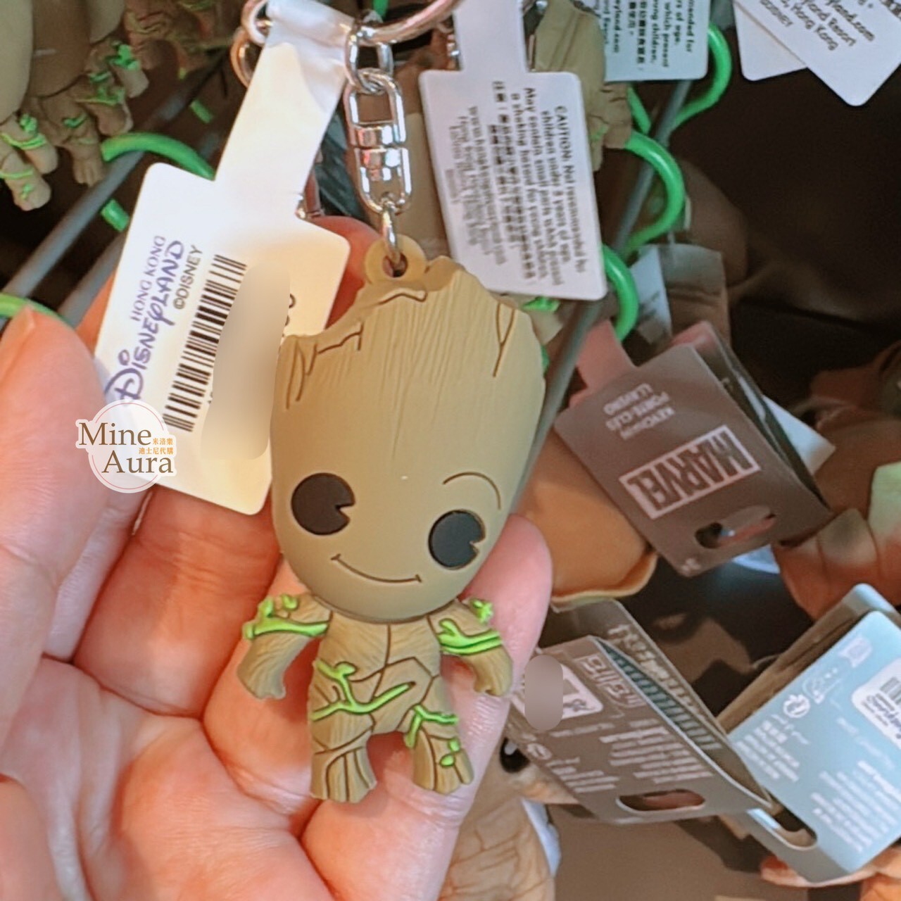 Q版 格魯特 Groot 笑臉 立體 鑰匙圈 吊飾 星際異攻隊 漫威 Marvel -香港迪士尼樂園