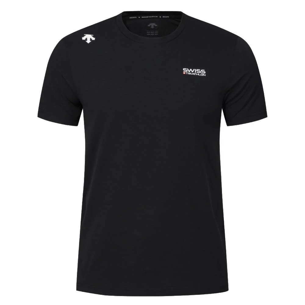 【 DESCENTE｜UNI SHORT SLEEVE T-SHIRTS 運動短TEE - 黑 】