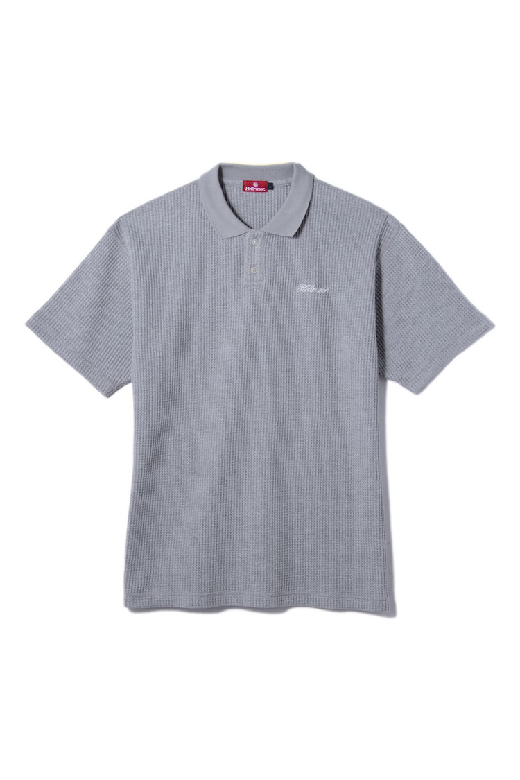 Hellrazor - SCRIPT LOGO WAFFLE POLO SHIRT