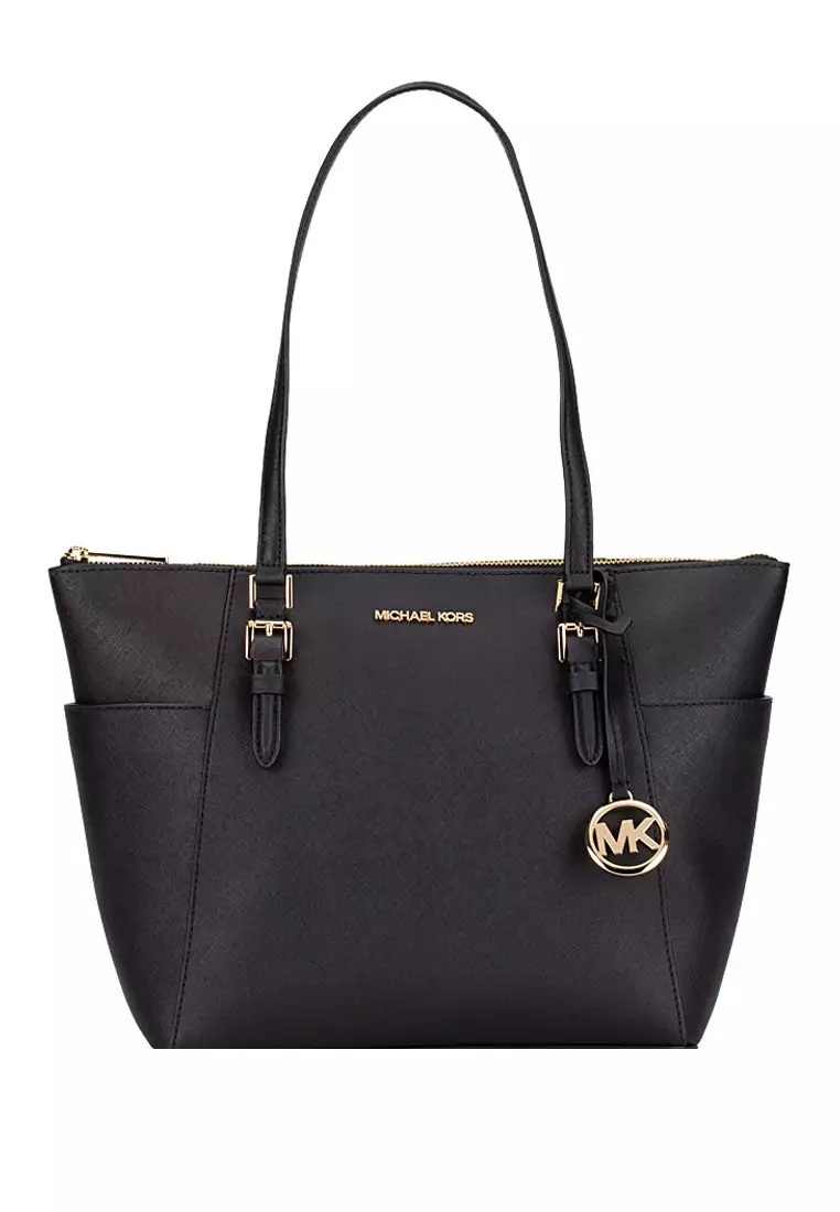 【現貨瑕疵貨品】】Michael Kors LX0052002 經典 Charlotte 防刮皮革拉鍊Tote Bag