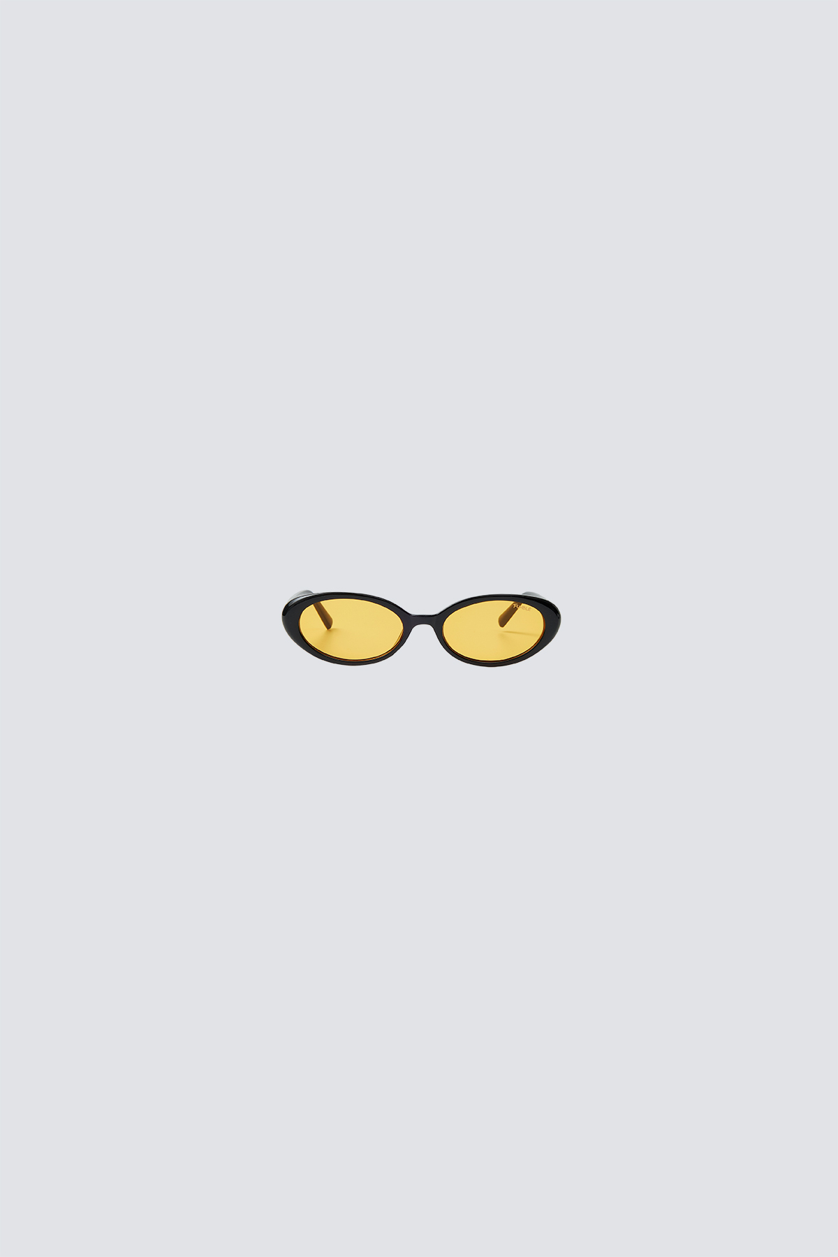 Oval UV Sunglasses｜Black with Orange Lens｜Hong Kong Original Design