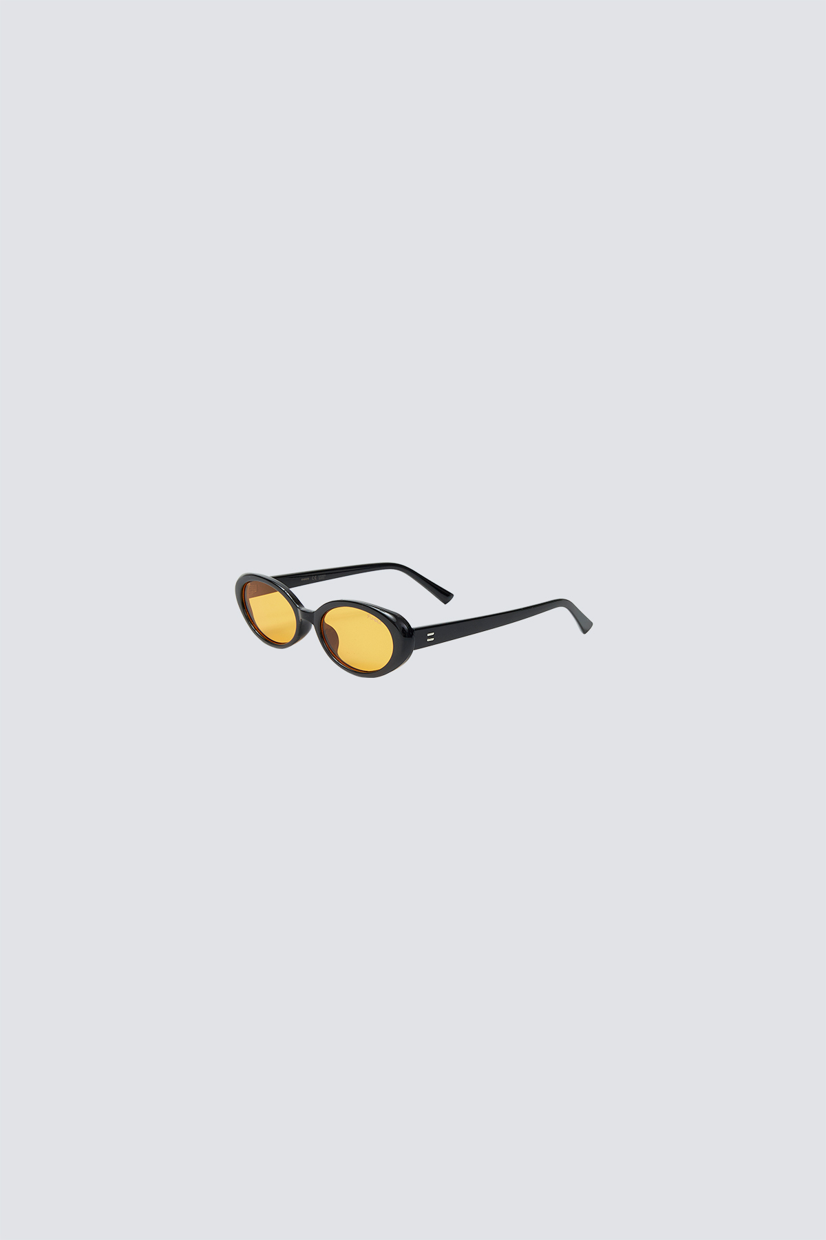 Oval UV Sunglasses｜Black with Orange Lens｜Hong Kong Original Design