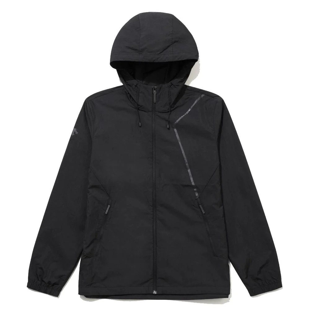 【 DESCENTE｜MEN PACKABLE HOODED WIND BREAKER 防風外套 - 黑 】