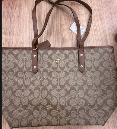 【現貨瑕疵貨品】】COACH  LX0052004 經典 Signature 帆布 City Tote Bag