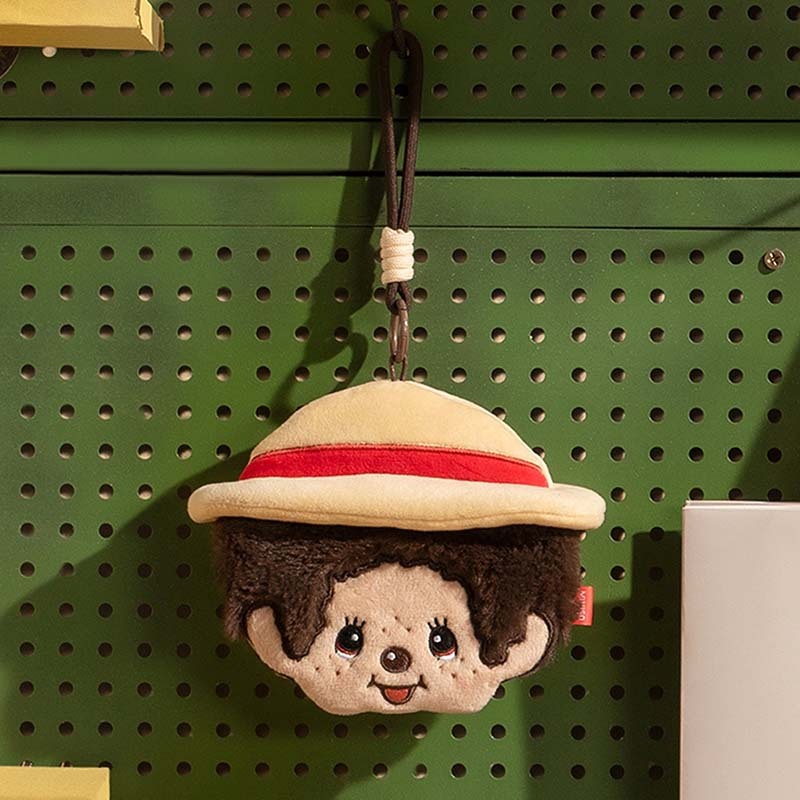 Monchhichi 蒙奇奇 萌趣趣咖啡農場系列毛絨卡套 掛件 吊飾 白色 6942633864663 [台灣現貨]