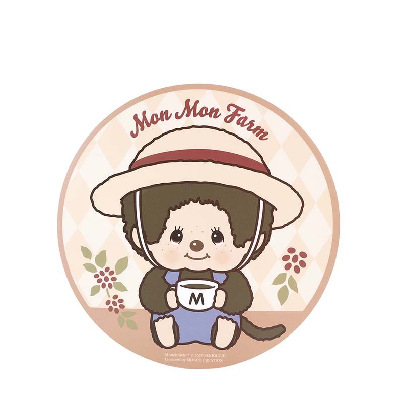 Monchhichi 蒙奇奇 萌趣趣咖啡農場系列滑鼠墊 6942633864977 [台灣現貨]