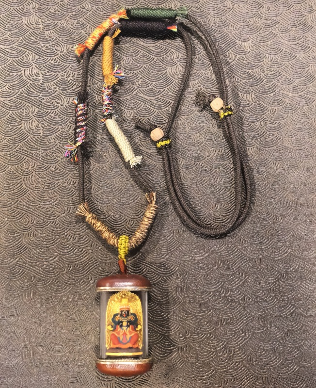 0521TK44-TIBET-THANGKA-紮基拉姆擦擦吊墜(帶繩)（A44）