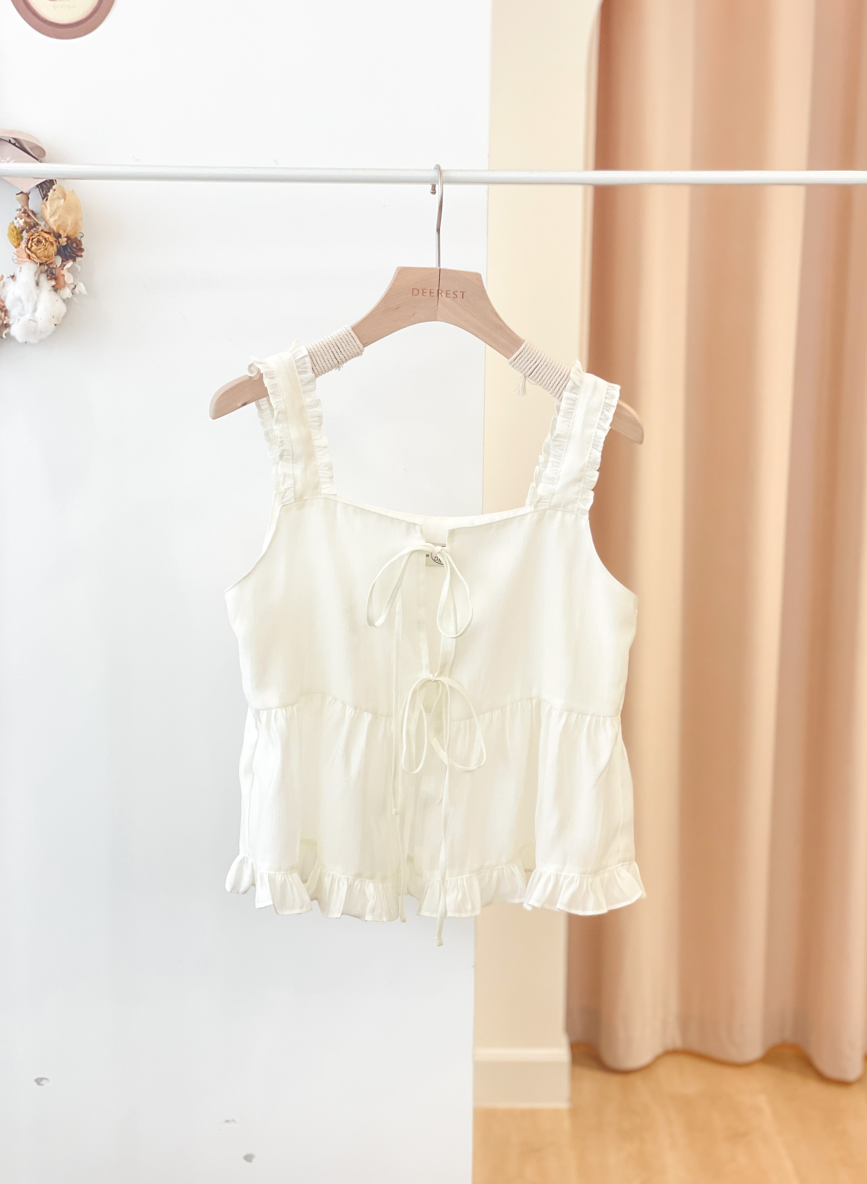 T1550 Moiré Ruffles Tank Top