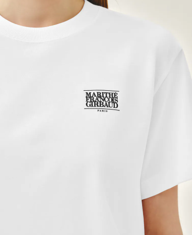 韓國代購 Marithe MFGUTS224（男女同款）透氣涼感經典小LOGO短袖上衣