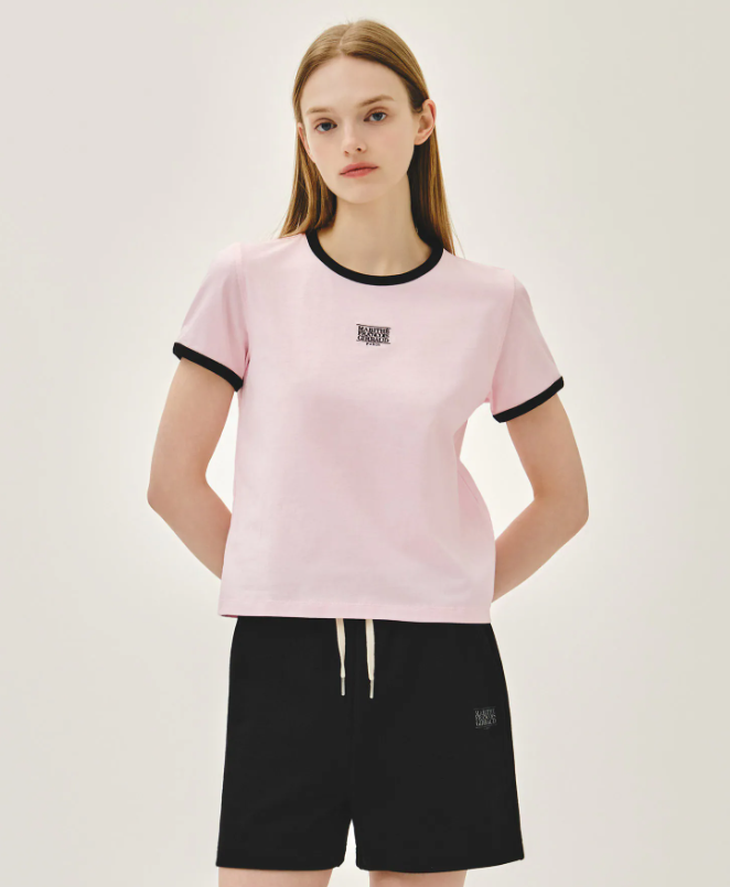 韓國代購 Marithe MFG46CTS103 女款經典LOGO滾邊上衣