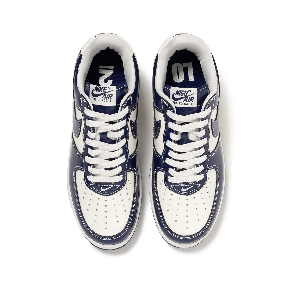 -(A1d) NIKE X NIGO AIR FORCE 1 '01 LAST ORGY 2 聯名款 低筒 男鞋 白藍-I08765 100