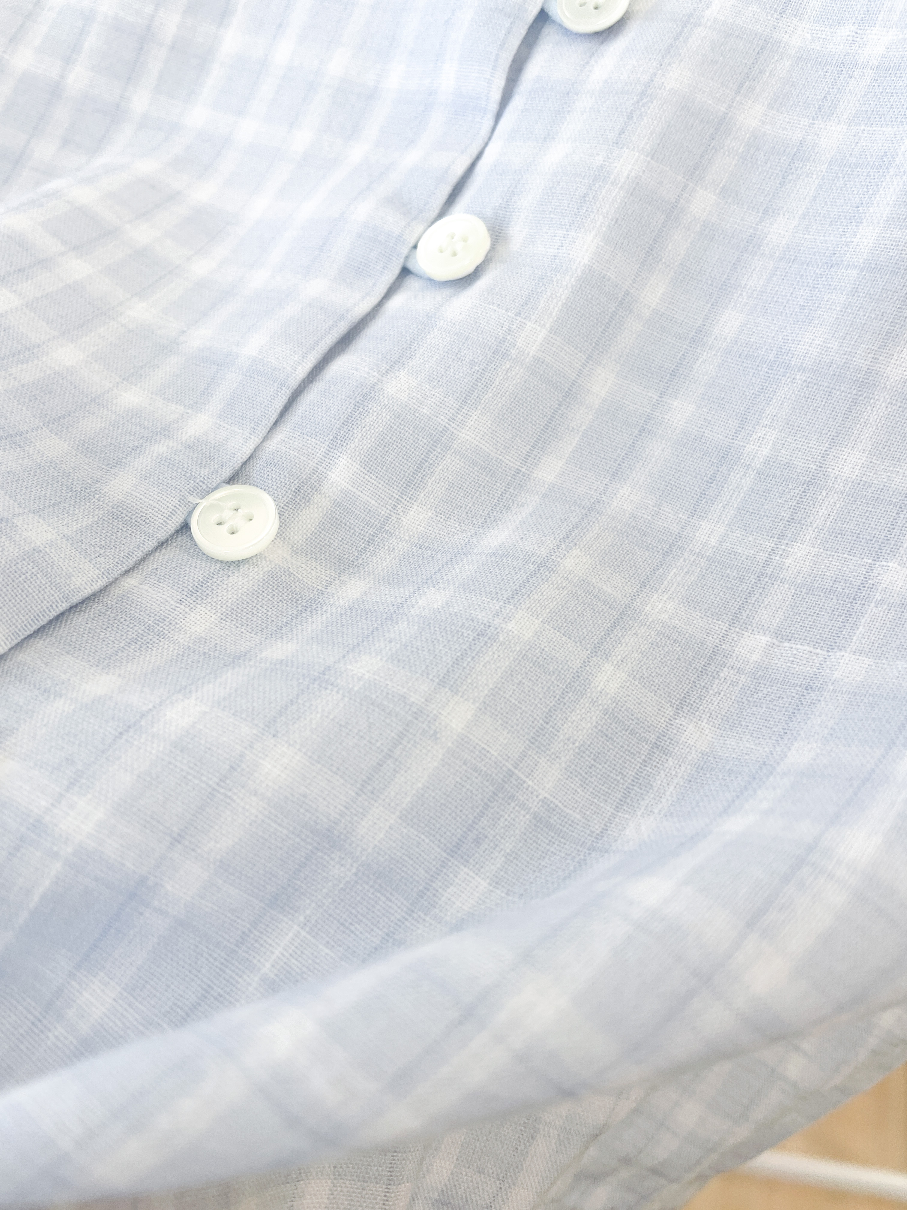 T1552 Mistral Bleu Checkered Blouse