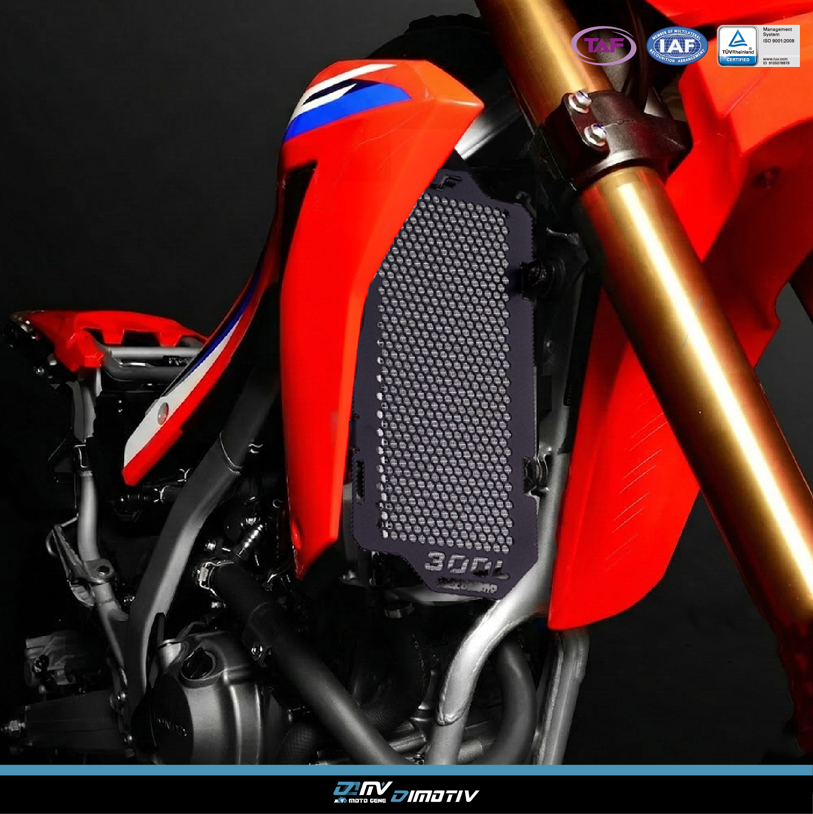 【DIMOTIV】HONDA CRF300 21-26 蜂巢式水箱護網