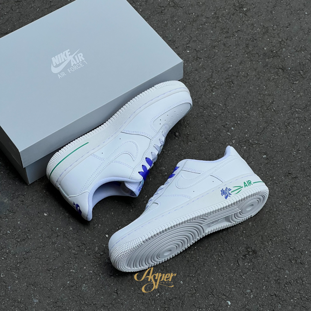 【官網限定】NIKE AIR FORCE 1 '07 SE "Iris Persian Violet" 白藍 鳶尾花 雙色鞋帶 女鞋 IF0498-101