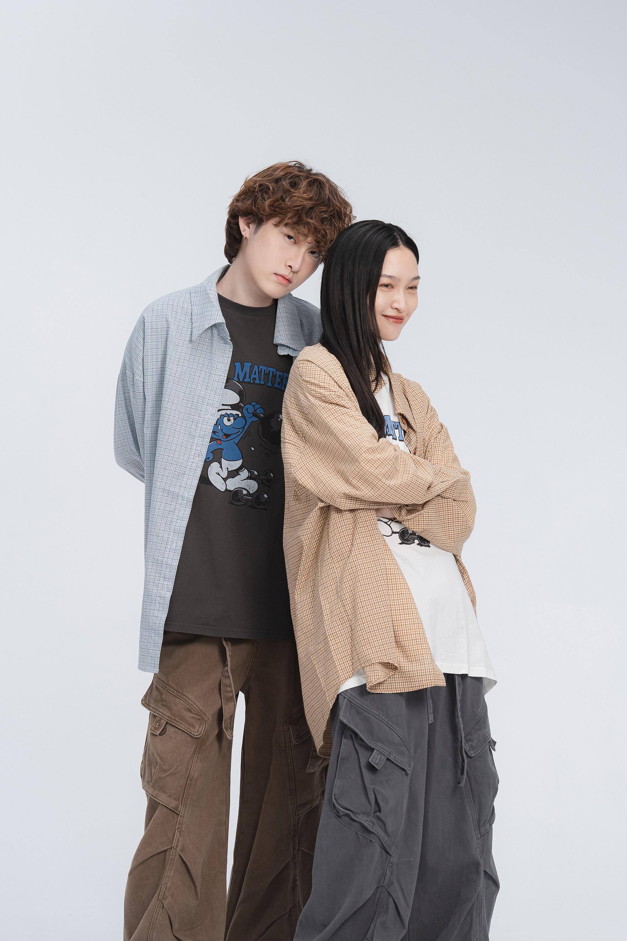 小清新格紋長袖襯衫 2色