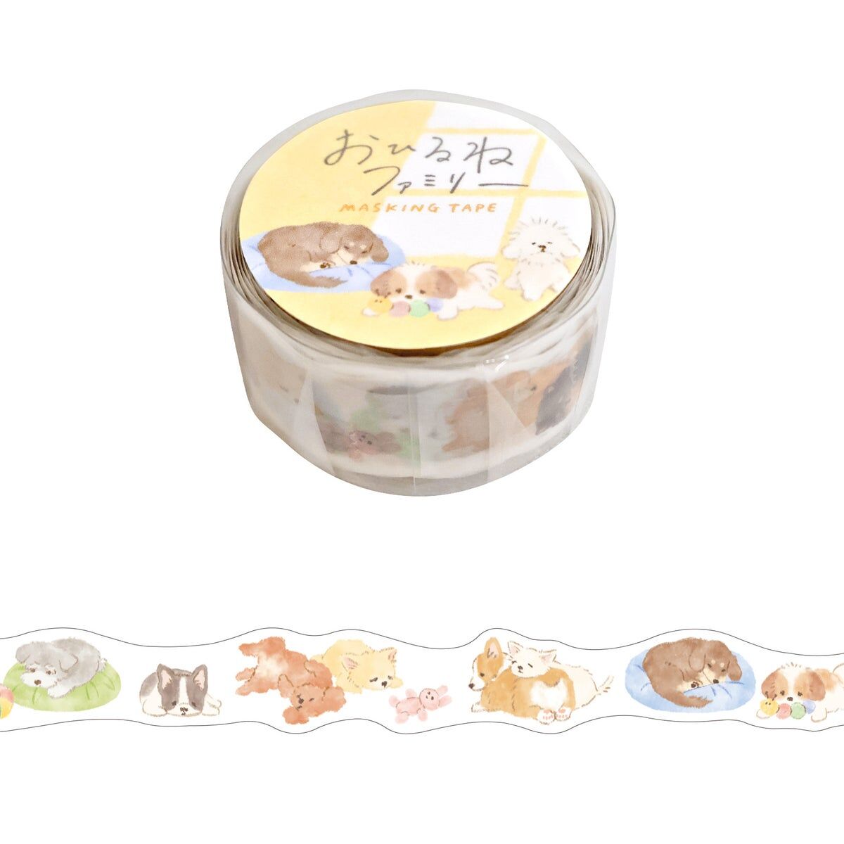 MIND WAVE 紙膠帶: Ohirune Family 95674 犬飼一家