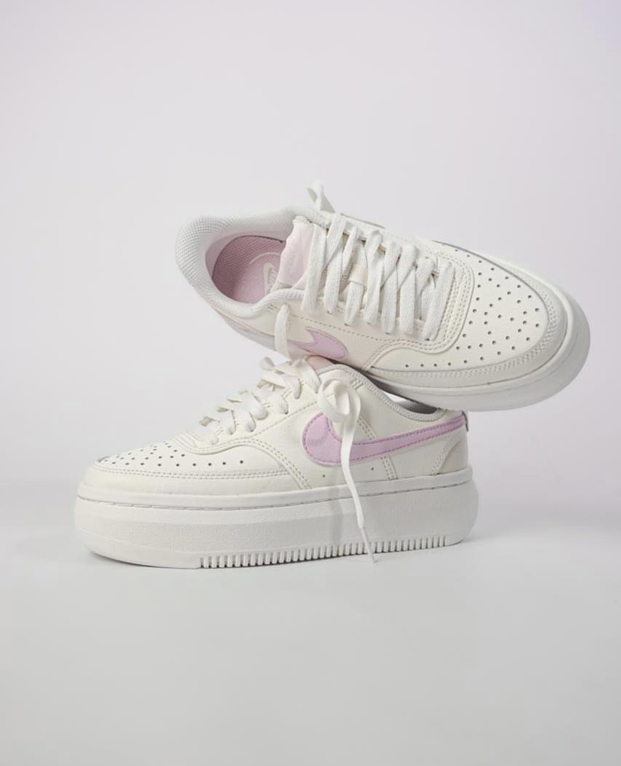 【預訂】NIKE COURT VISION 1 ALTA 奶油白草莓粉-WOMEN
