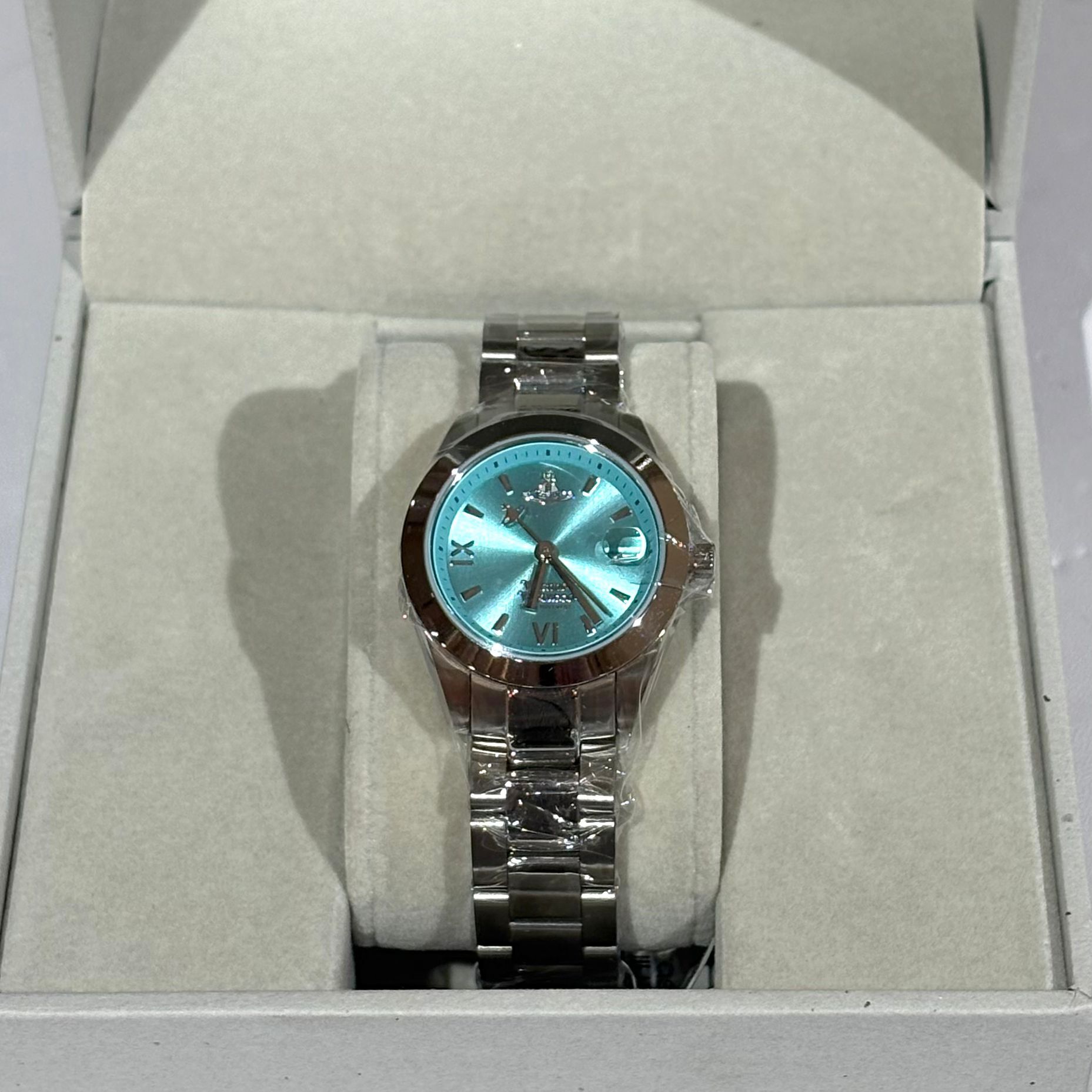 全新VIVIENNE WESTWOOD WATCH , 28mm, VV292TQSL, MAIDA 藍色面/不鏽鋼錶帶, 石英機芯, #西太后手錶 #BRAND NEW #香榭站正品
