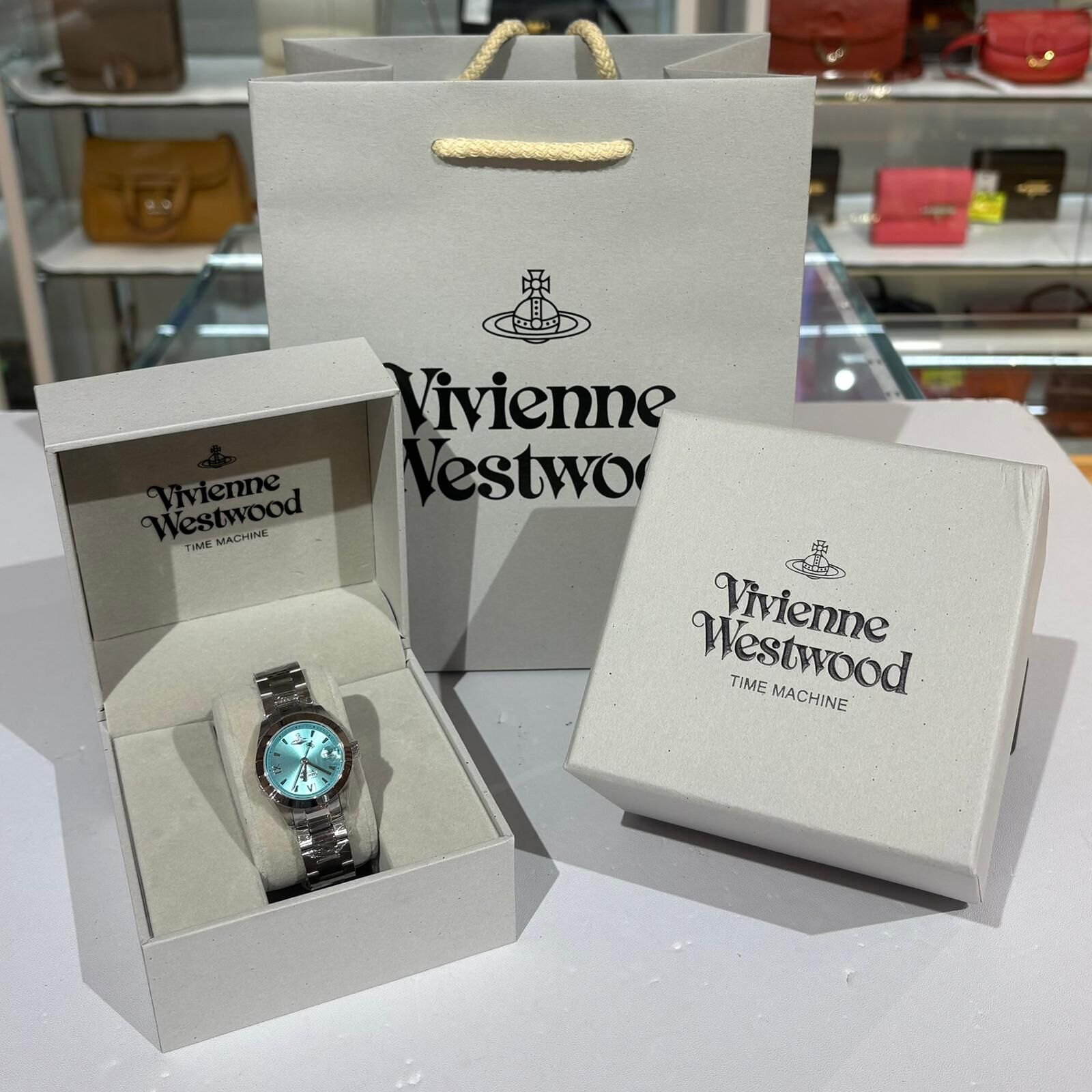 本月出位價!!! 全新VIVIENNE WESTWOOD WATCH,MAIDA,28mm,VV292TQSL,藍色面/不鏽鋼錶帶, 石英機芯, #西太后手錶 #BRAND NEW #香榭站正品