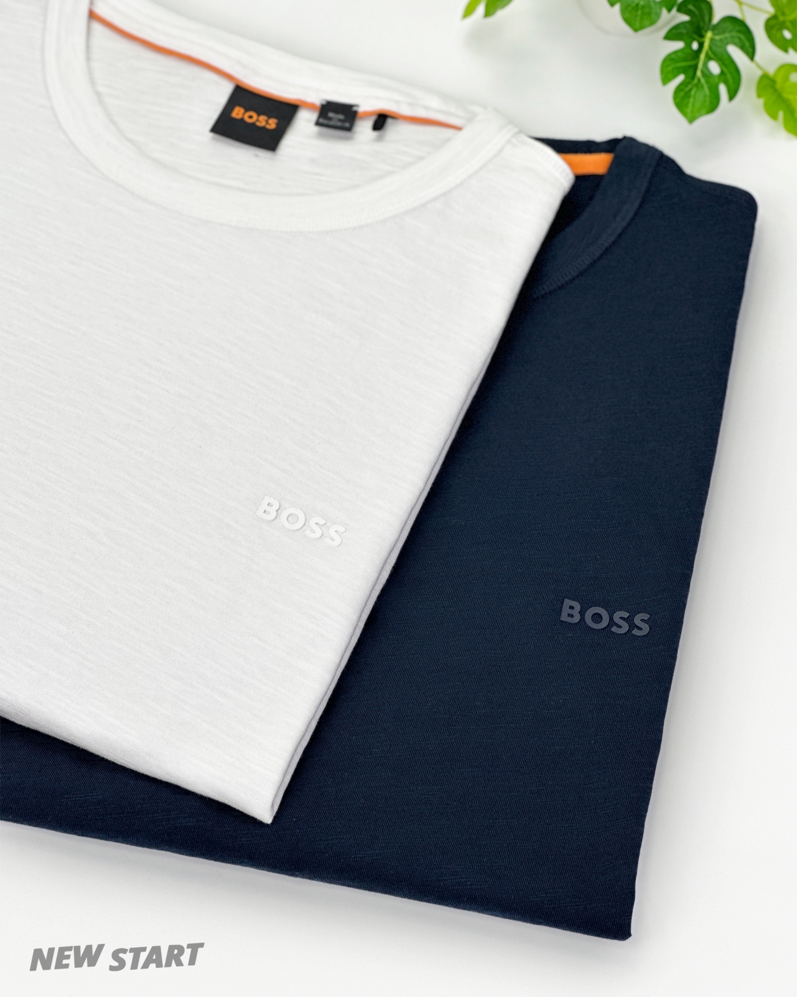 Boss 立體小字母 竹節棉 素T 短T 短袖上衣