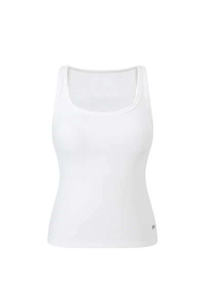AB030 Verish【Cotton | 柔軟舒適】棉質羅紋U領Bra Top (附胸墊)