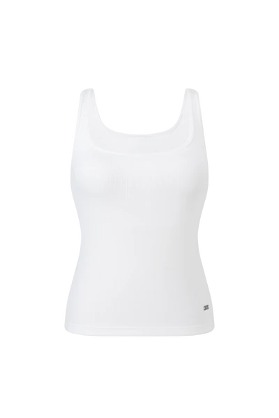 AB029 Verish【Cotton | 柔軟舒適】棉質羅紋方領Bra Top (附胸墊)