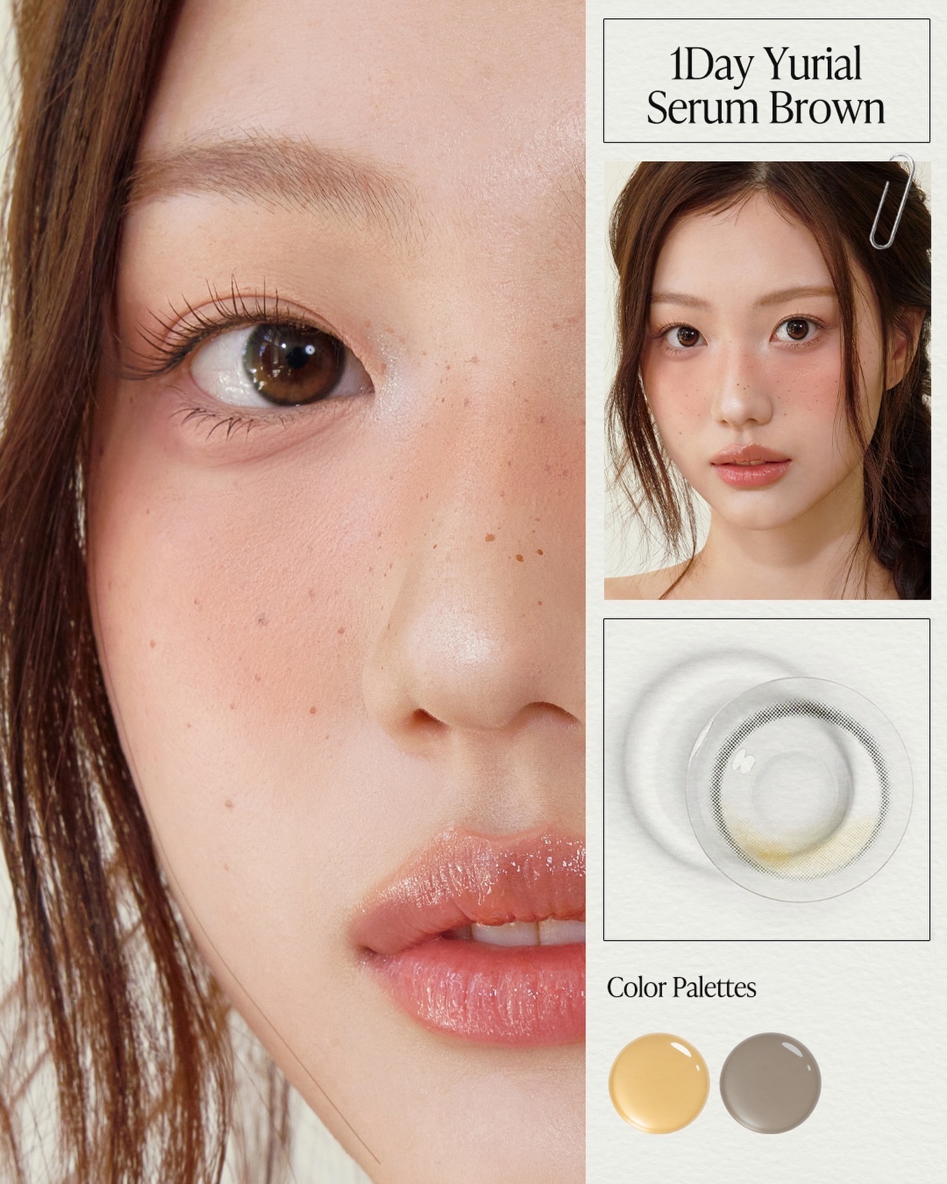[日拋]  I-DOL Yurial 1 Day Serum Brown｜日拋彩妝隱形眼鏡｜每盒10片
