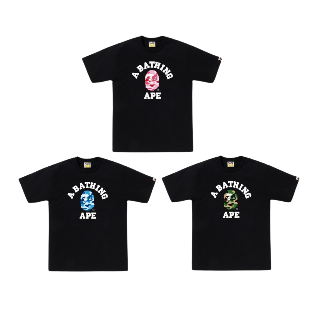 2026SS A BATHING APE BAPE ABC CAMO COLLEGE TEE 大學字體 短T 現貨 1M30110004