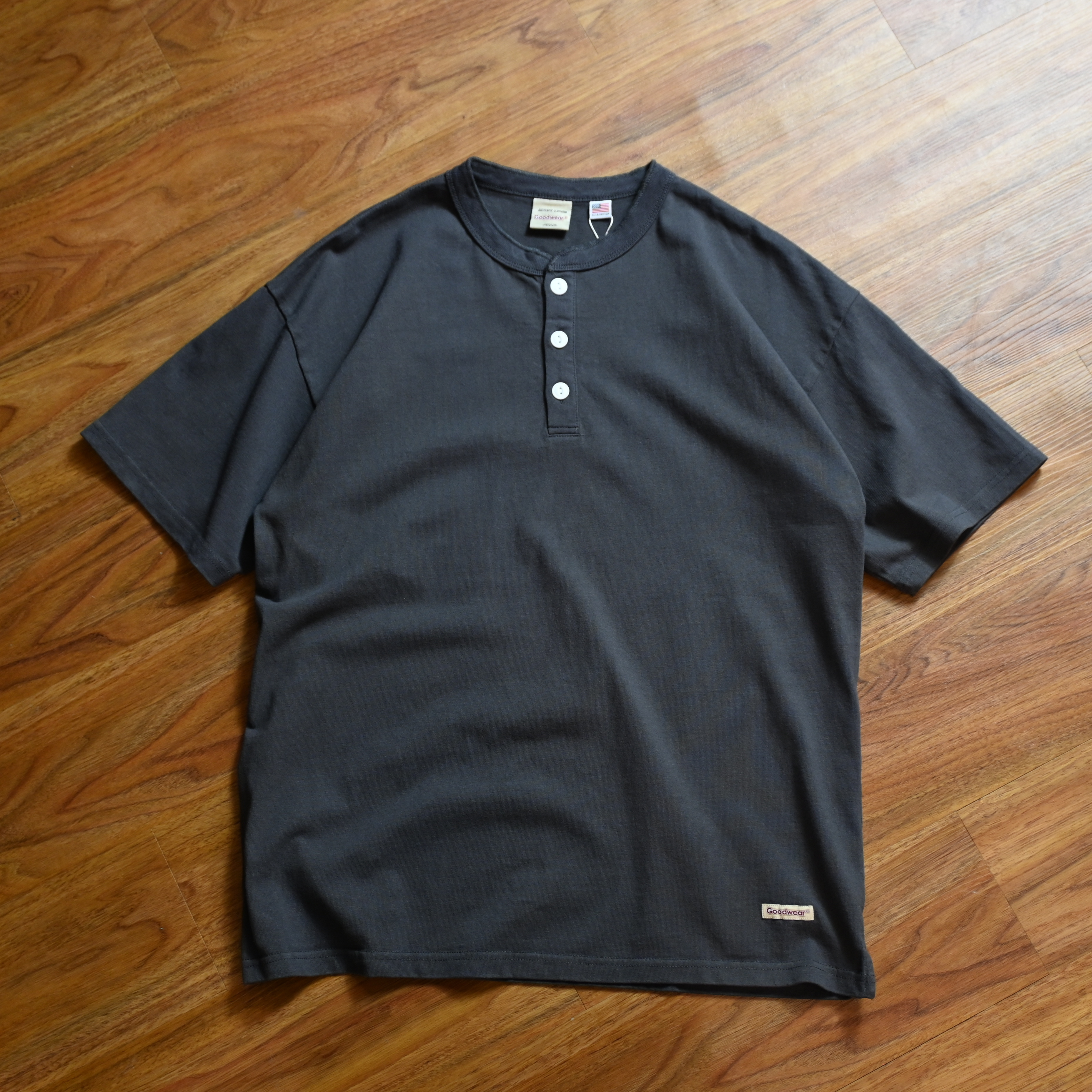Goodwear Japan USA Cotton Henley Neck Big Tee