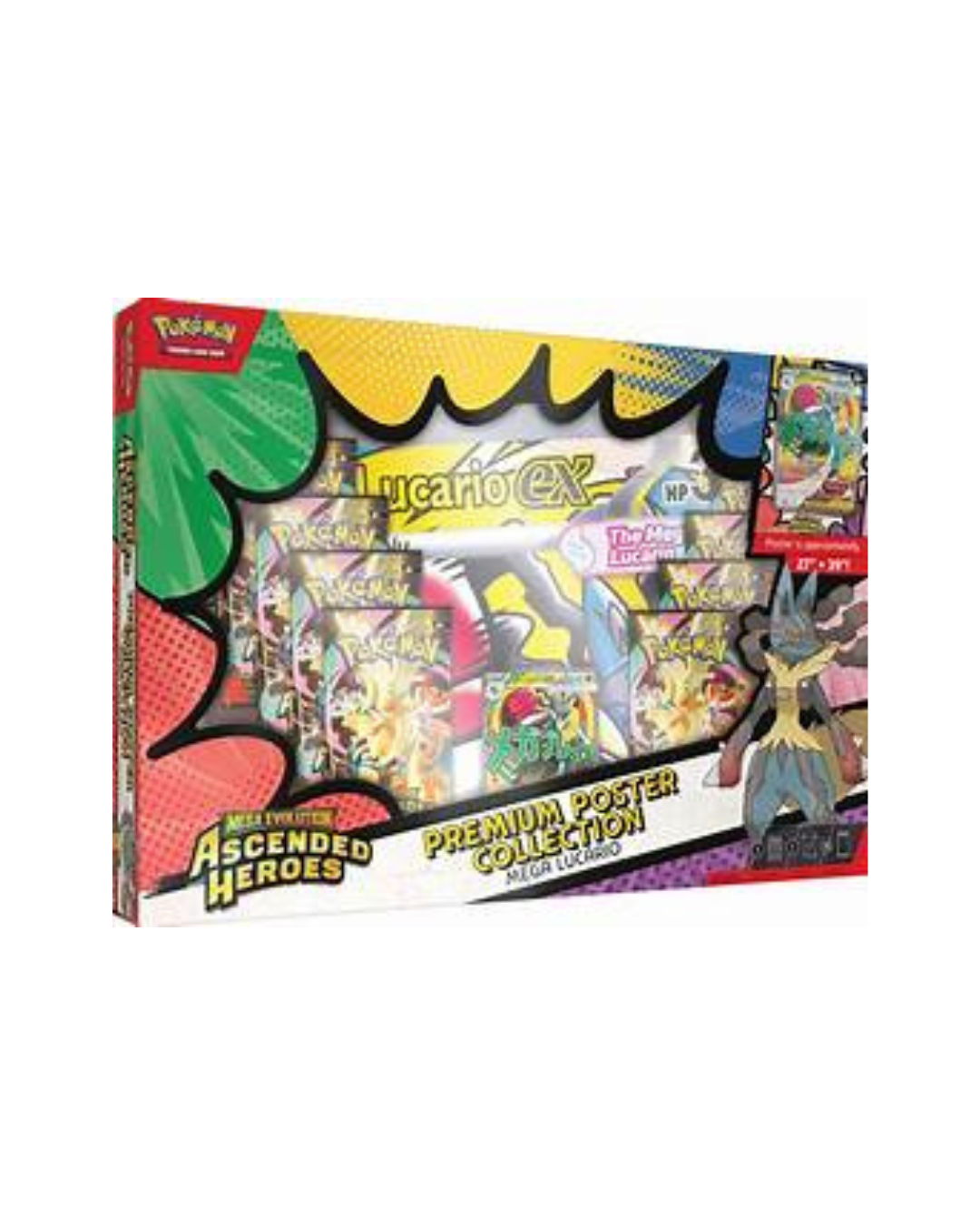 Mega Evolution Ascended Heroes Premium Poster Collection (Mega Lucario)