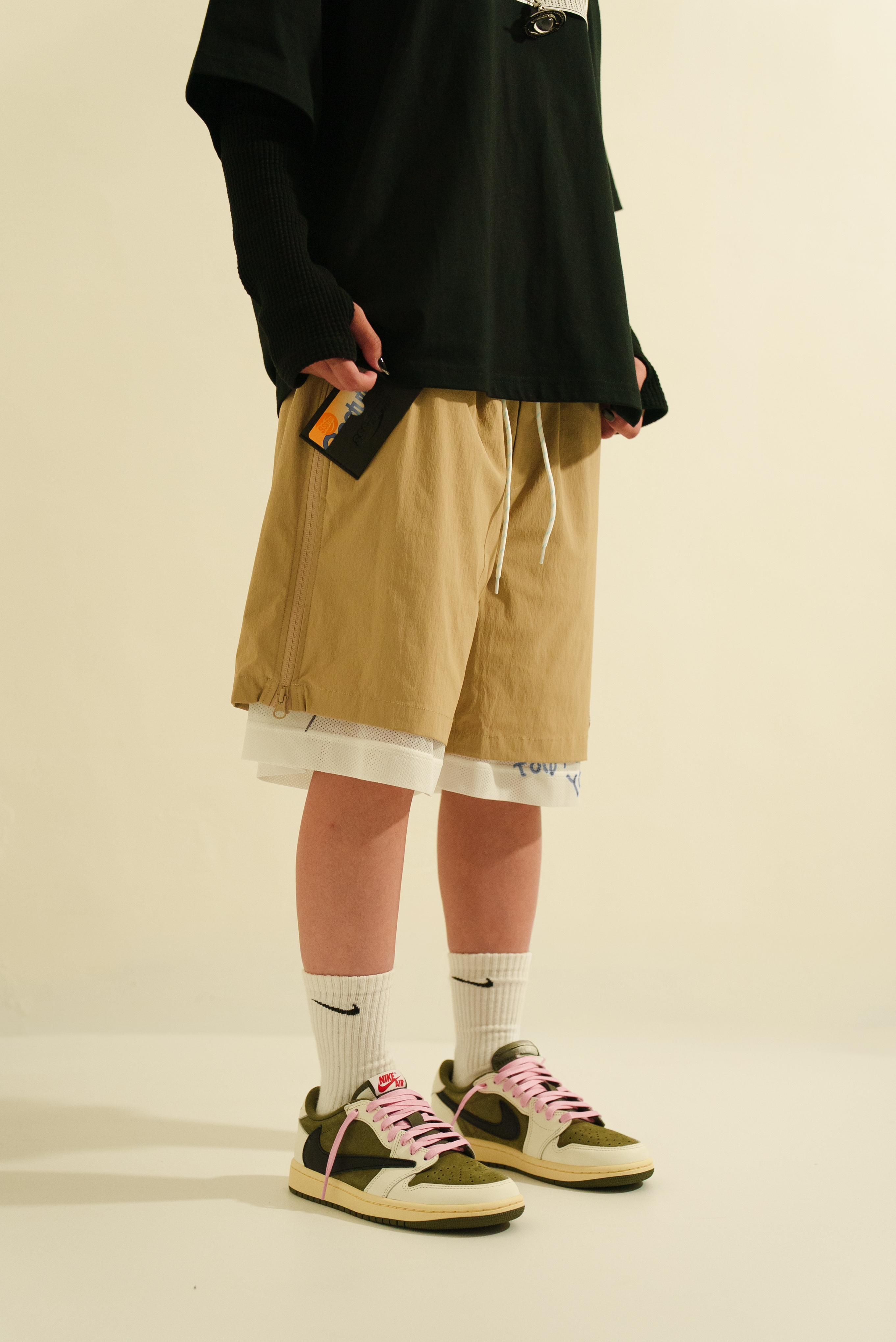 【Focus Store】現貨秒發 SSSTUFFF Plaster Cast Sharts  假兩件 膝上短褲