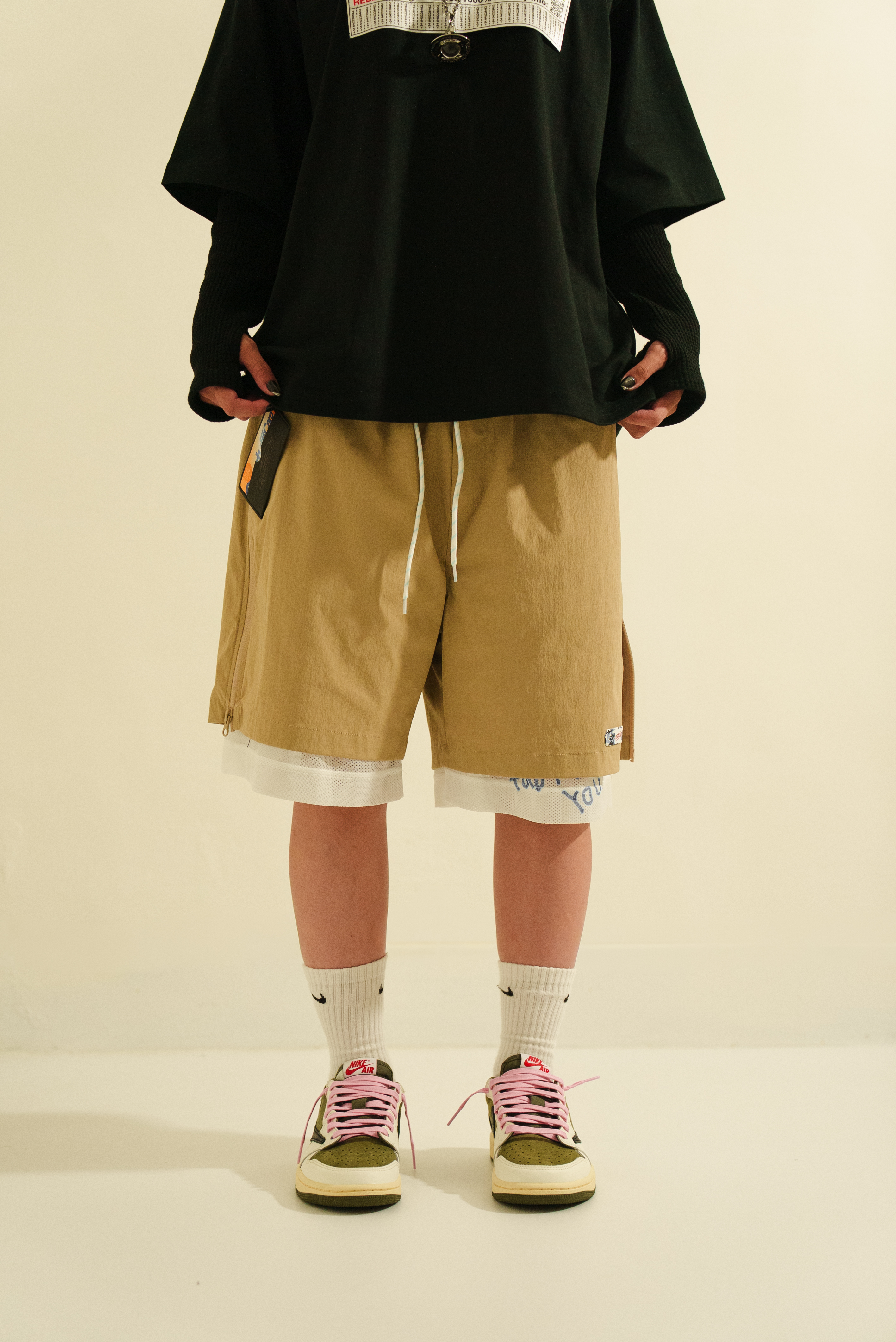 【Focus Store】現貨秒發 SSSTUFFF Plaster Cast Sharts  假兩件 膝上短褲