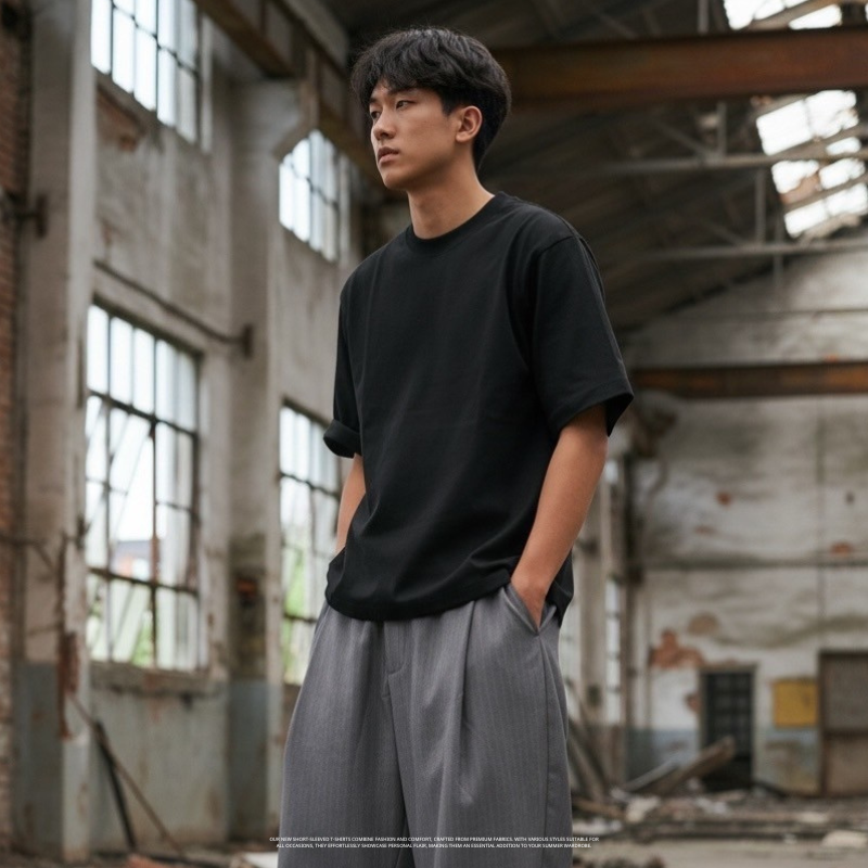 Boxy 16支重磅精梳棉 寬短版短Tee