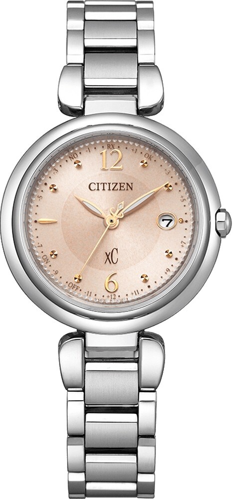 萬年鐘錶 - Citizen 星辰錶  XC  鈦金屬太陽能電波女錶 ES9460-88W 錶徑29MM