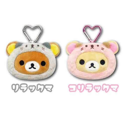 日本 Sanrio Rilakkuma 鬆弛熊 心形扣頭形拉鏈袋