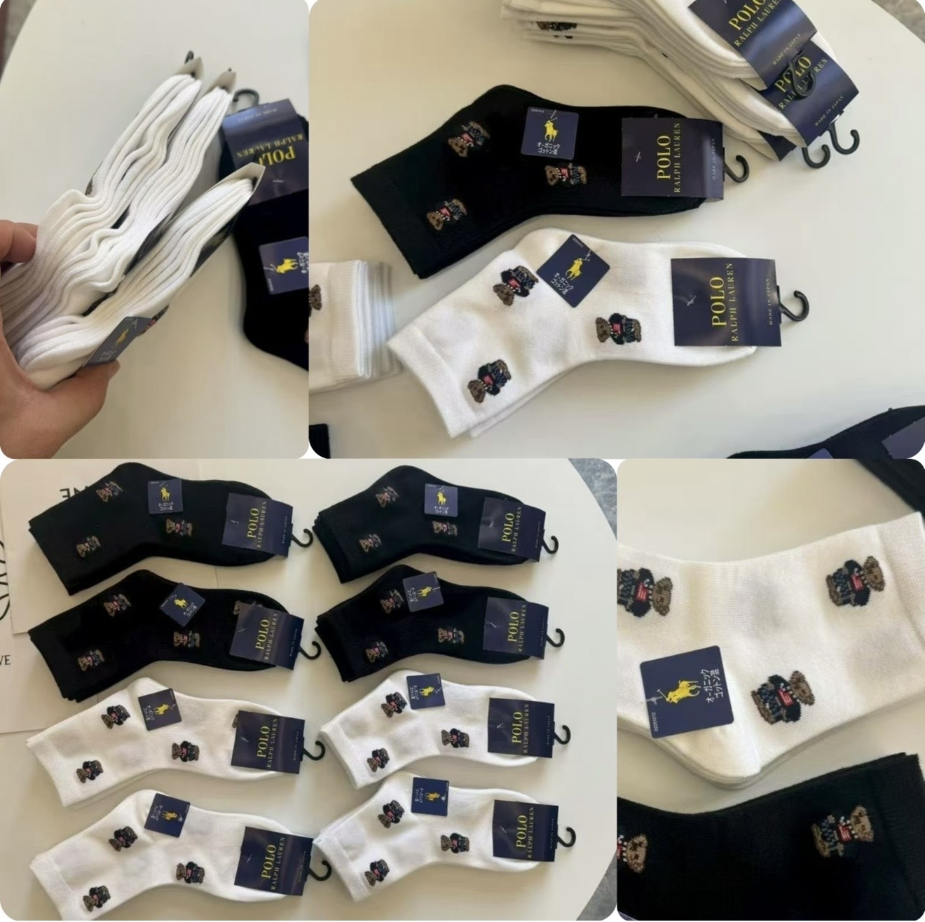 RL POLO Polo Bear 兒童小熊中筒襪（1套6對）-2600358