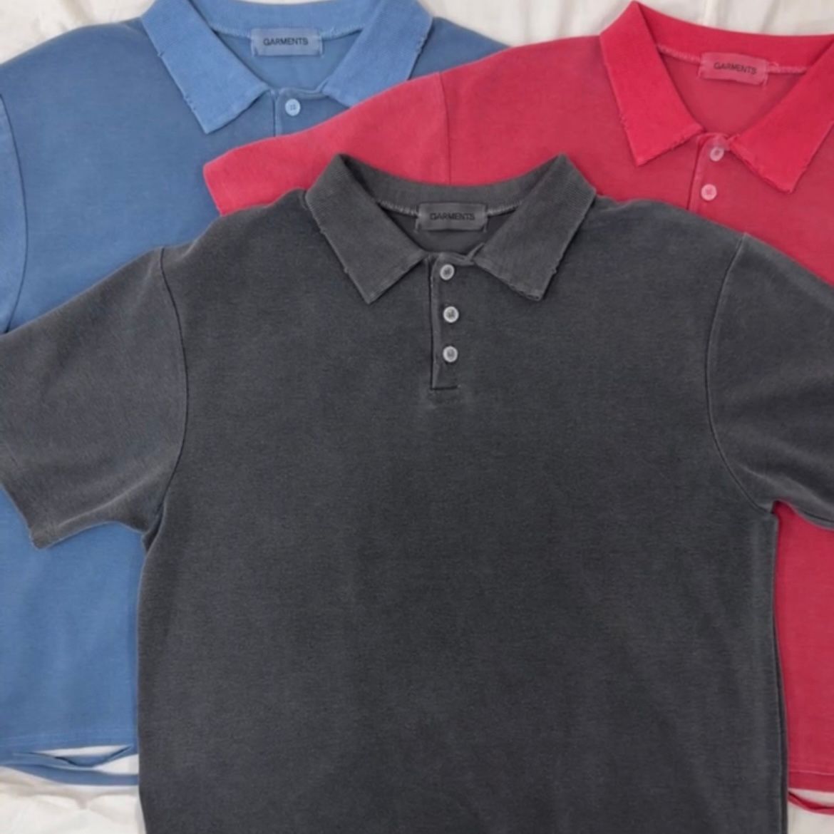 洗水破洞Polo短袖Tee GARMENTS-084T