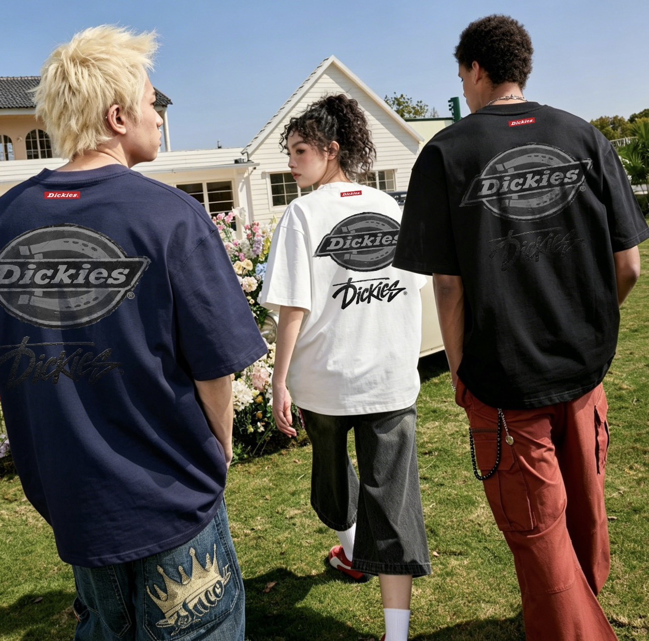 DICKIES 復古 經典 美式 字母 LOGO 背殺 雙LOGO印花 短T 3色