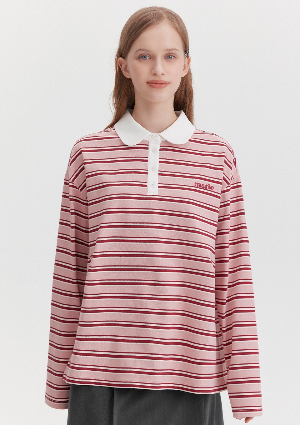 Marie Claire｜店主同款間條長袖T (2colors) ling's pick