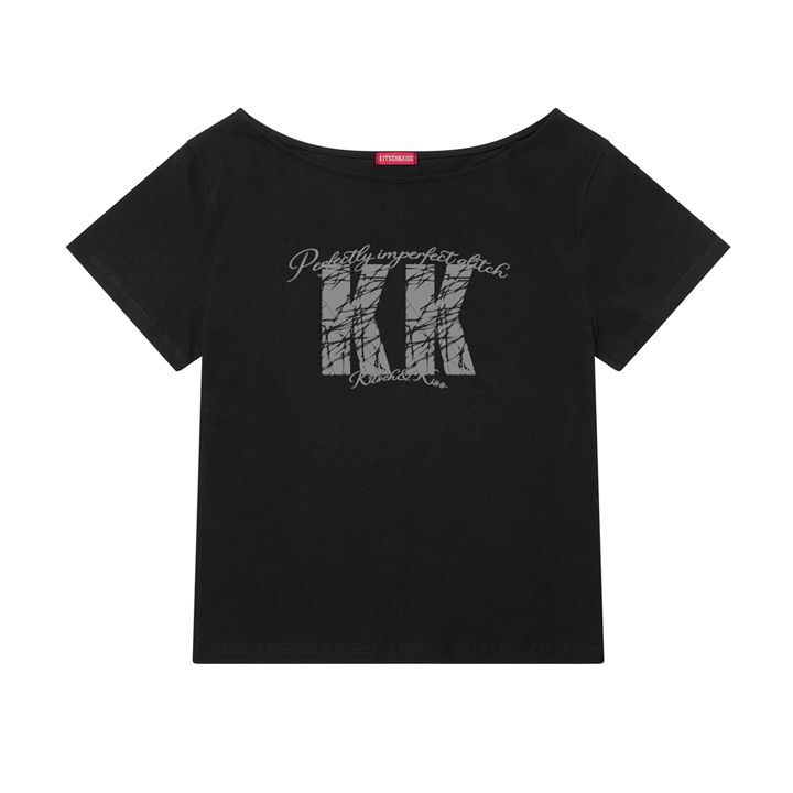 KITSCH&KISS KK CRACK 單肩T恤 SSDKNK-107