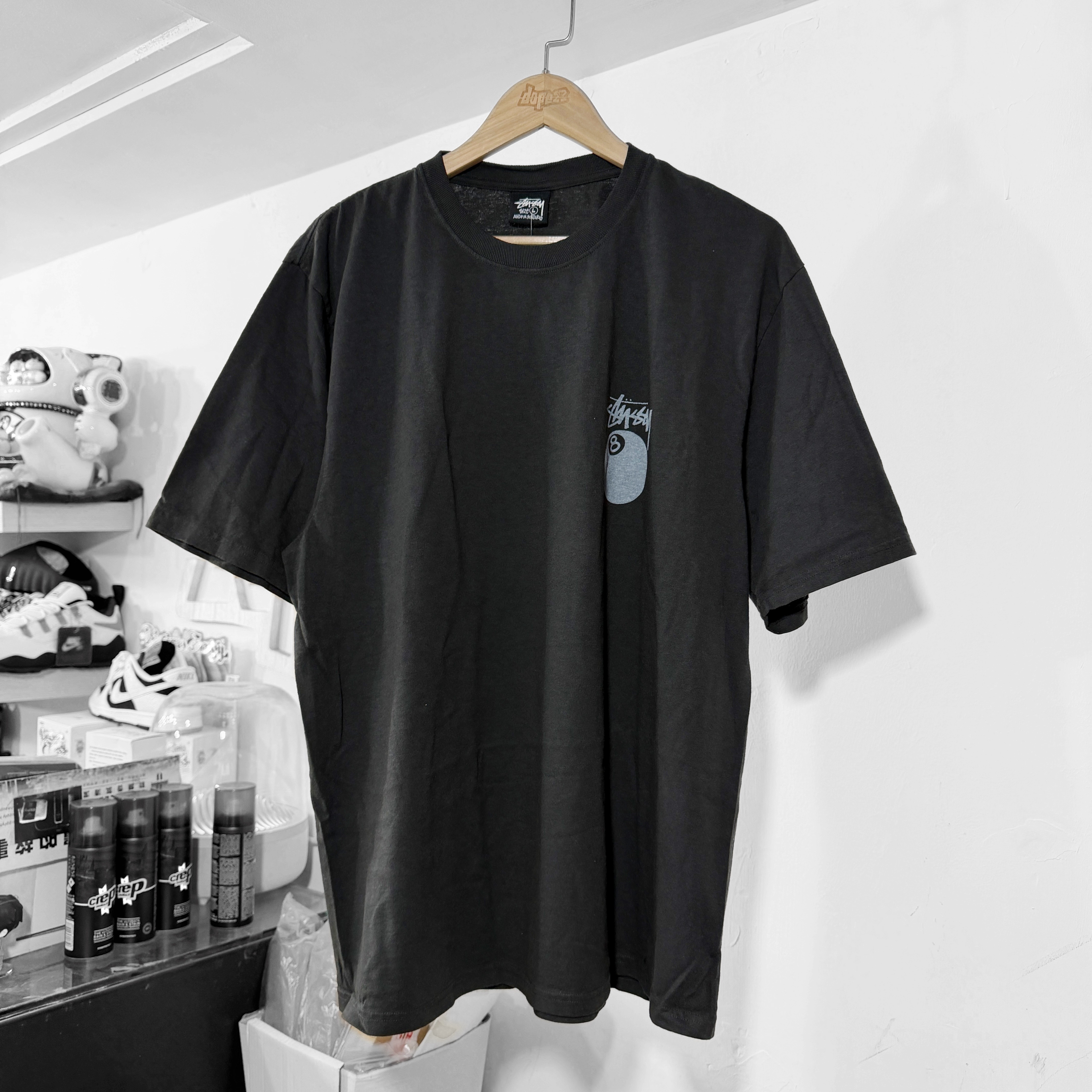 Stussy 8 BALL TEE PIGMENT DYED  Faded Black洗水黑灰 (26年 灰色波)